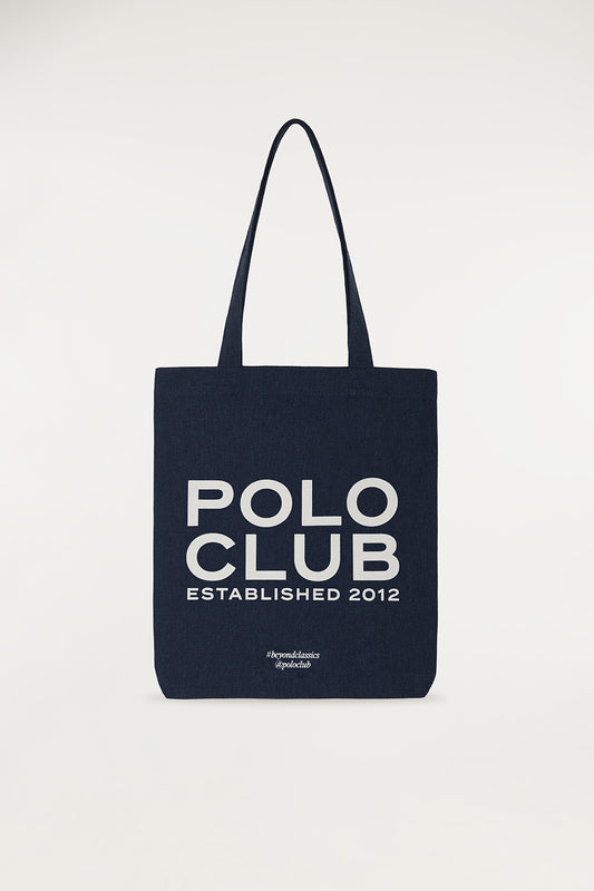 Tote bag con impresión frontal en azul marino