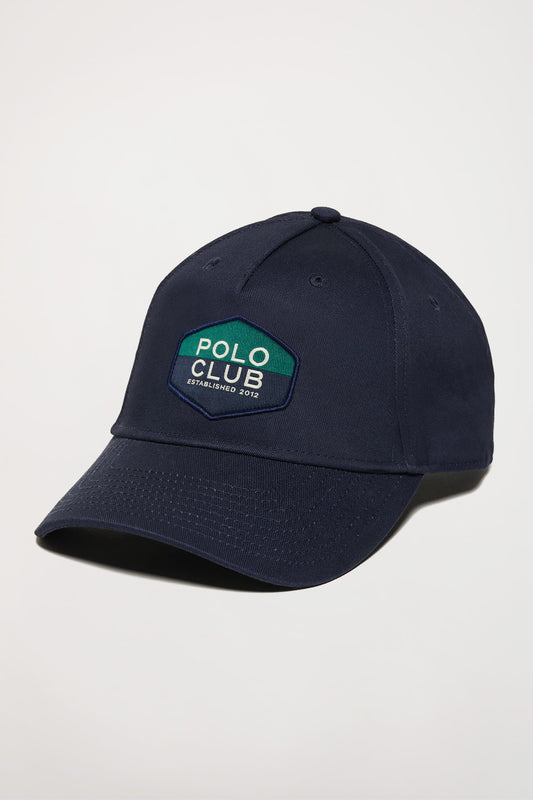 Gorra beisbolera azul marino con logo