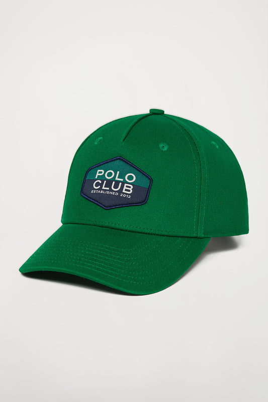 Gorra beisbolera verde con logo