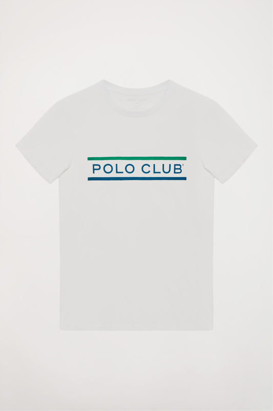 Camiseta blanca con print Neword Polo Club