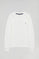 Beige round-neck basic sweatshirt with Rigby Go logo