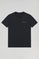 Camiseta orgánica vintage negra con detalle Polo Club