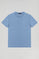 Camiseta orgánica vintage azul celeste con detalle Polo Club