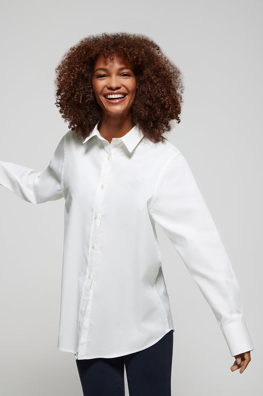 Camisa Cape blanca oversize con bordado minimal Polo Club