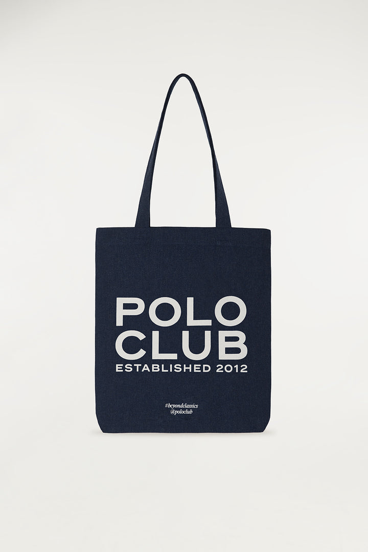 Tote bag con impresión frontal en azul marino
