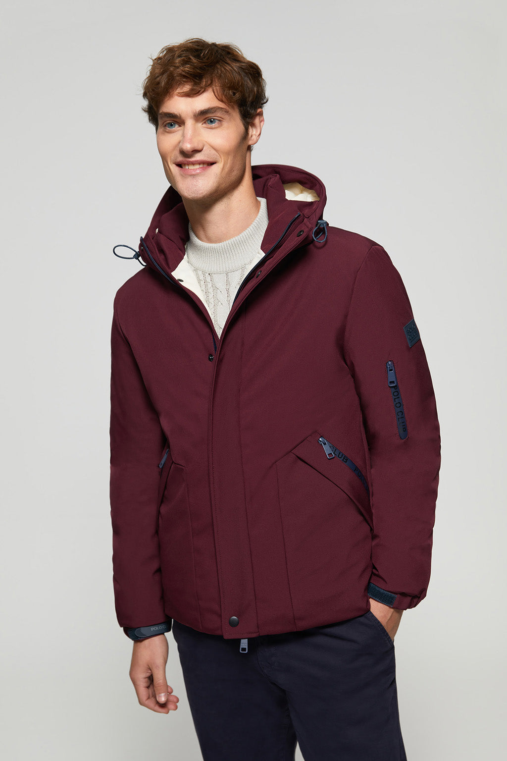 Parka burdeos hombre cheap