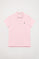 Polo de manga curta piqué rosa com logótipo Rigby Go