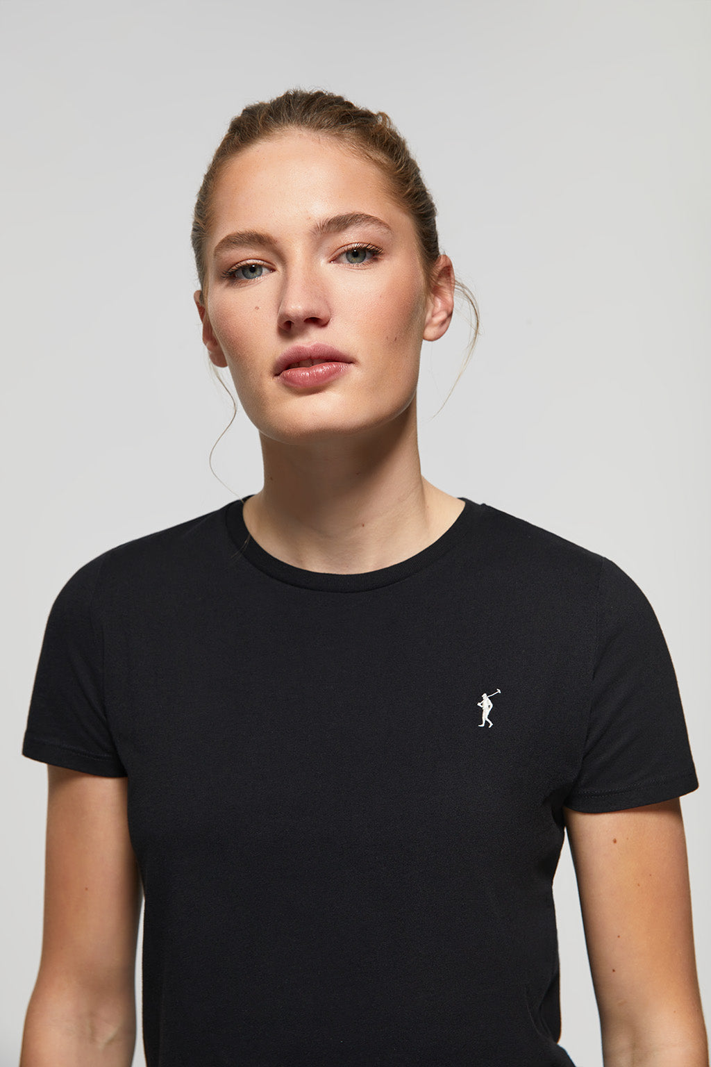 Camiseta negra con estampación – Polo Club