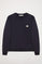 Navy-blue round-neck sweatshirt with Polo Club detail