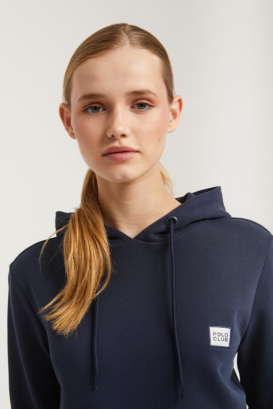 Navy-blue hoodie with Polo Club detail