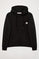 Sweatshirt preta com fecho-éclair e capuz com pormenor Polo Club