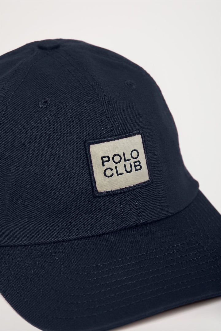 Boné azul marinho com etiqueta Polo Club