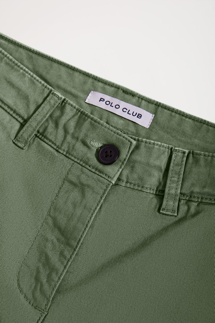 Pantalón chino Slim fit verde con detalle Polo Club