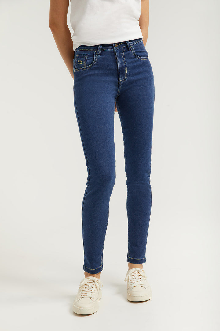 Jeans Slim fit de mujer con detalle bordado Polo Club