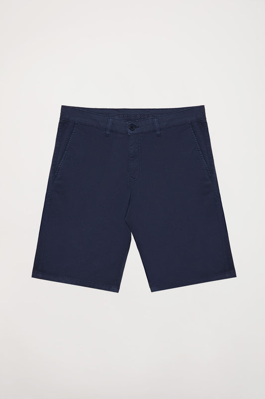 Pantalón corto azul marino Relaxed fit con logo bordado