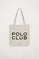 Beige tote bag with Polo Club logo