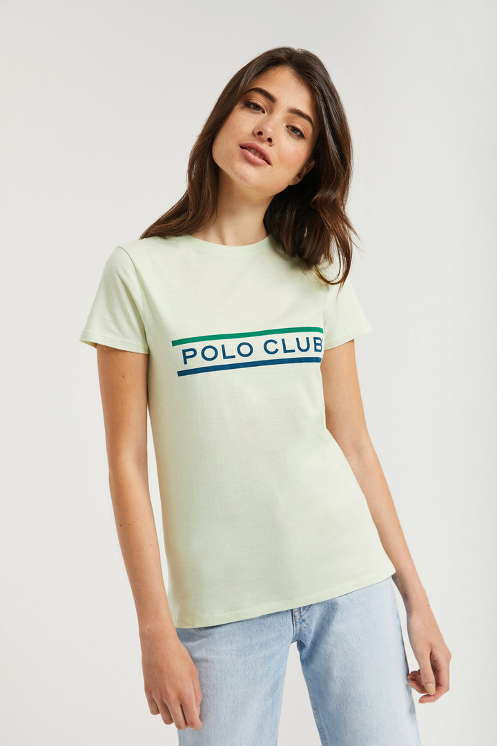 Camiseta verde con print Neword Polo Club