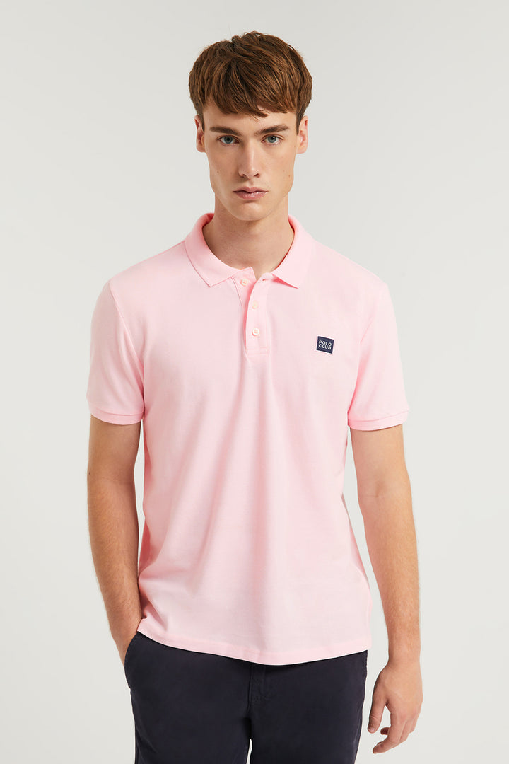 Polo de manga corta rosa con detalle Polo Club