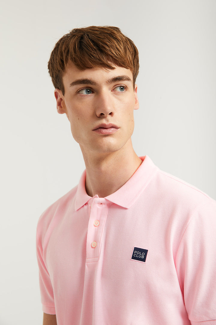 Polo de manga corta rosa con detalle Polo Club
