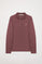 Taupe long-sleeve pique polo shirt with Rigby Go logo