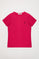 Camiseta básica fucsia de manga corta con logo Rigby Go