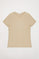 T-shirt básica cor de areia de manga curta com logótipo Rigby Go