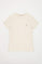 T-shirt básica beige de manga curta com logótipo Rigby Go