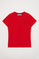 T-shirt básica vermelha de manga curta com logótipo Polo Club