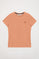 Camiseta básica color salmón de manga corta con logo Polo Club