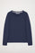 T-shirt básica de manga comprida azul marinho com logótipo Polo Club