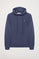 Sudadera de capucha y bolsillos azul denim con logo Rigby Go