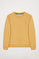 Sweatshirt básica camel com decote redondo com logótipo Polo Club