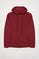 Burgundy hoodie with pockets and Polo Club logo