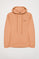 Sweatshirt com capuz e bolsos cor de salmão com logótipo Polo Club