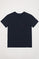 T-shirt azul marinho com bolso e logótipo Rigby Go