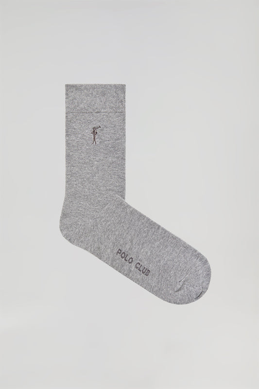 Pack de tres pares de calcetines grises con logo Rigby Go