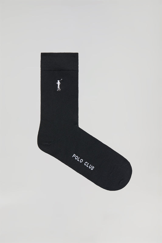 Pack de tres pares de calcetines negros con logo Rigby Go