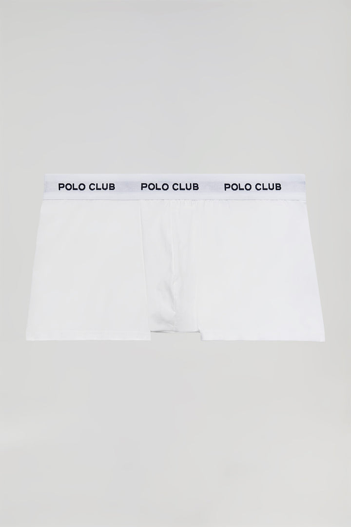 Boxer branco com logótipo Polo Club