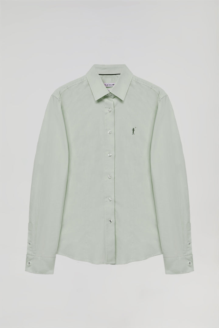 Camisa verde jade Oxford Slim Fit com logótipo Rigby Go