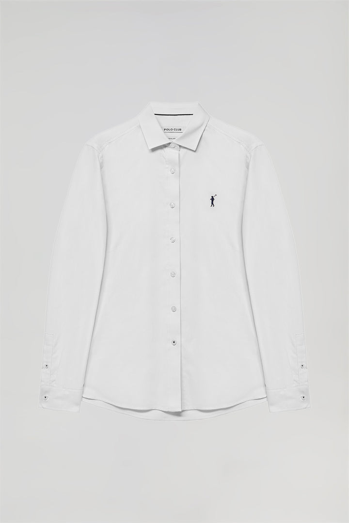 Camisa Oxford Regular Fit branca com logótipo Rigby Go