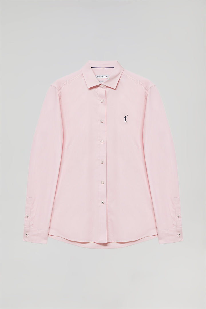 Camisa Oxford Regular fit rosa con logo Rigby Go