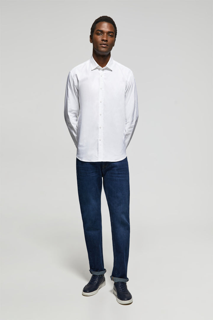 White Oxford shirt with Polo Club embroidered detail