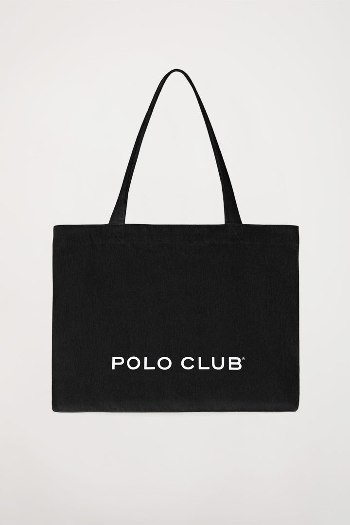 Tote bag preto com print Polo Club