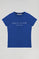 T-shirt azul royal com print icónico Polo Club