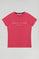T-shirt cor-de-framboesa com print icónico Polo Club