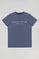 T-shirt básica azul denim com print icónico Polo Club