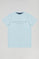 T-shirt básica azul celeste com print icónico Polo Club