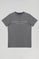 Asphalt-grey basic T-shirt with Polo Club iconic print