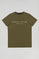 Khaki basic T-shirt with Polo Club iconic print