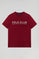 Maroon basic T-shirt with chest iconic print
